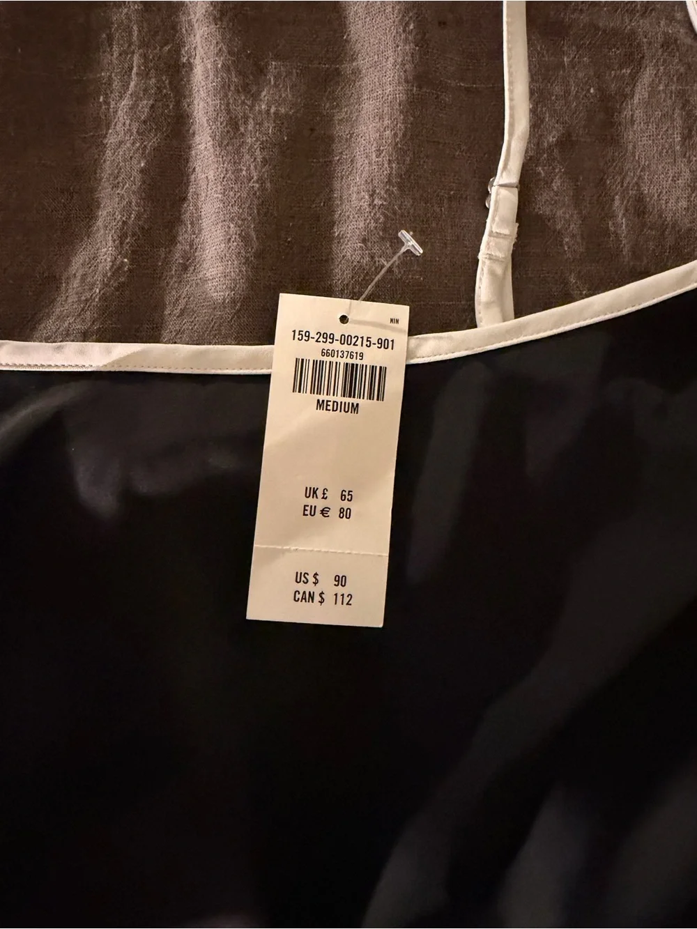 Abercrombie & Fitch Black Satin Maxi Slip Dress